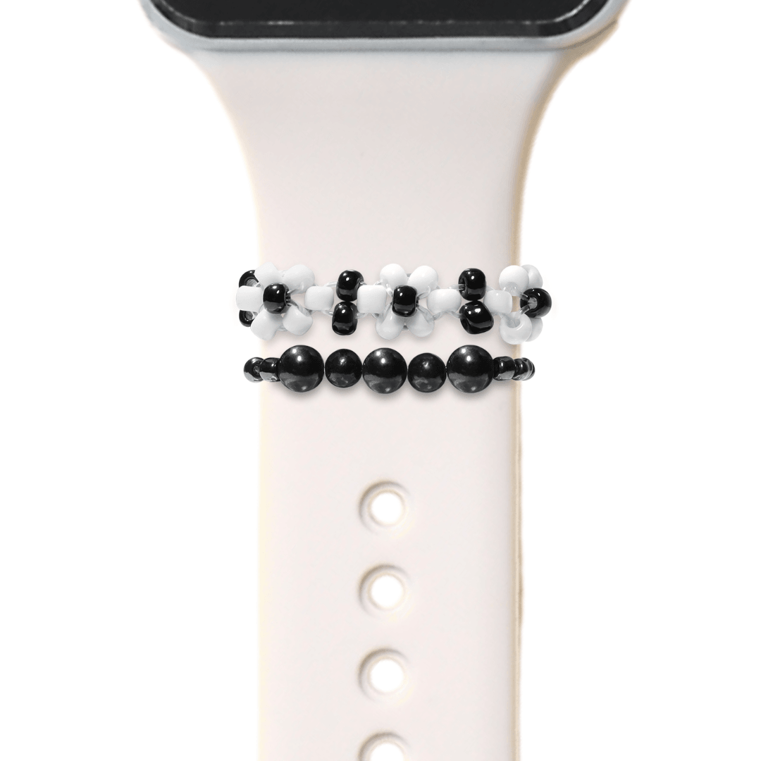 Bundle: Shungite Plus Flower Smart Watch Band Charms Loops | Apple iWatch Galaxy Smartwatch Decor - Karelia Creations