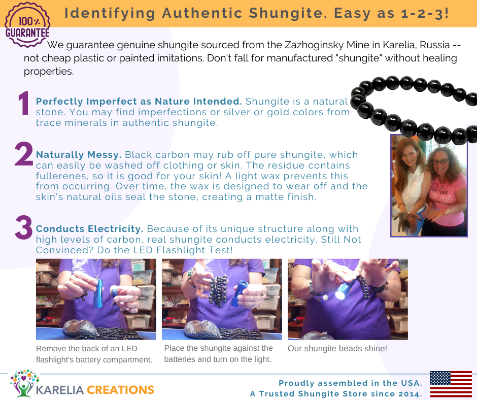 Shungite Bracelet - 6mm Beads, Kids