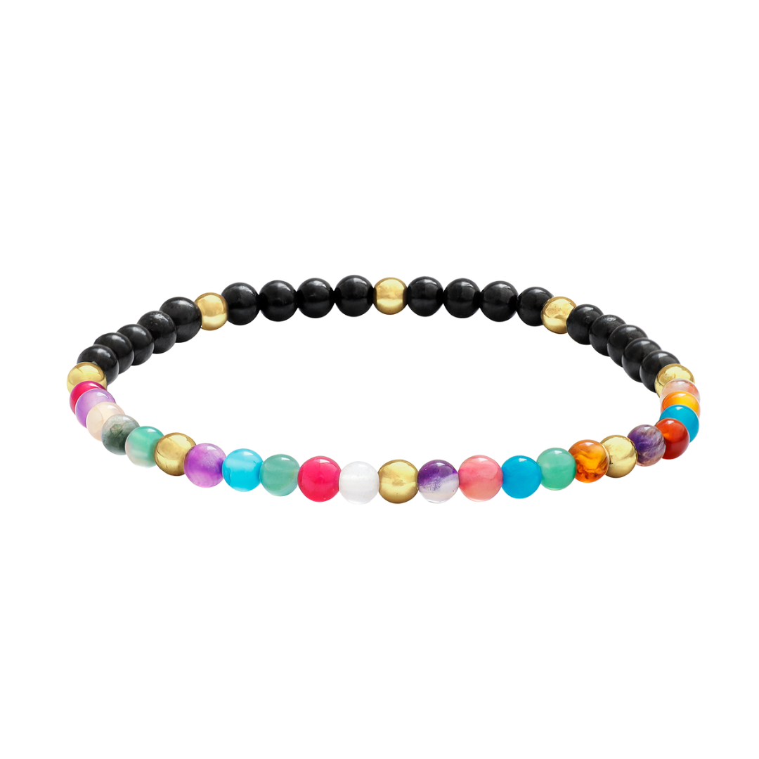 Pure Radiance – Shungite & Gemstone Energy Bracelet (4mm Beads)