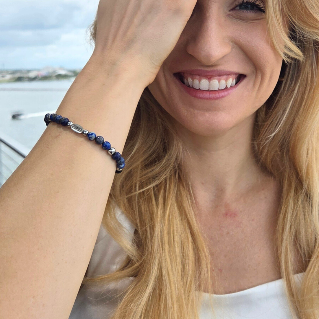Sacred Peace – Shungite & Lapis Lazuli Energy Bracelet (6mm Beads)