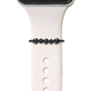 Unisex all shungite smartwatch band with 5 shungite beads