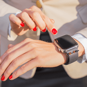 Triple protection watch band, bringing color and protection to a woman's smartwatch