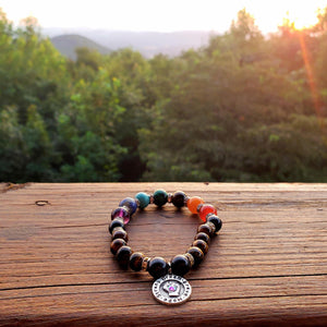 Shungite and Tigers Eye Chakra Bracelet (Solar Plexus Chakra) - Karelia Creations