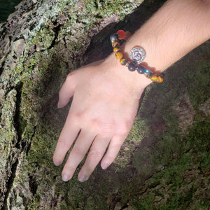 Shungite and Tigers Eye Chakra Bracelet (Solar Plexus Chakra) - Karelia Creations