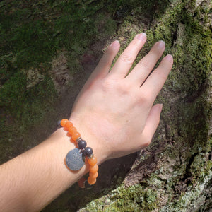 Shungite and Red Aventurine Chakra Bracelet (Sacral Chakra) - Karelia Creations