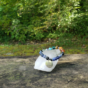 Shungite and Sodalite Chakra Bracelet (Third Eye Chakra) - Karelia Creations