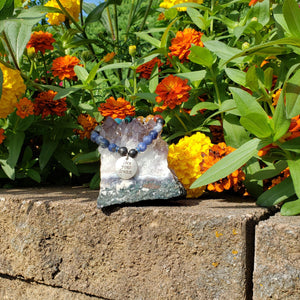 Shungite and Sodalite Chakra Bracelet (Third Eye Chakra) - Karelia Creations