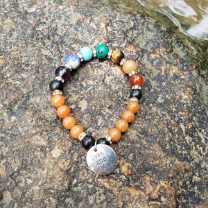 Shungite and Red Aventurine Chakra Bracelet (Sacral Chakra) - Karelia Creations