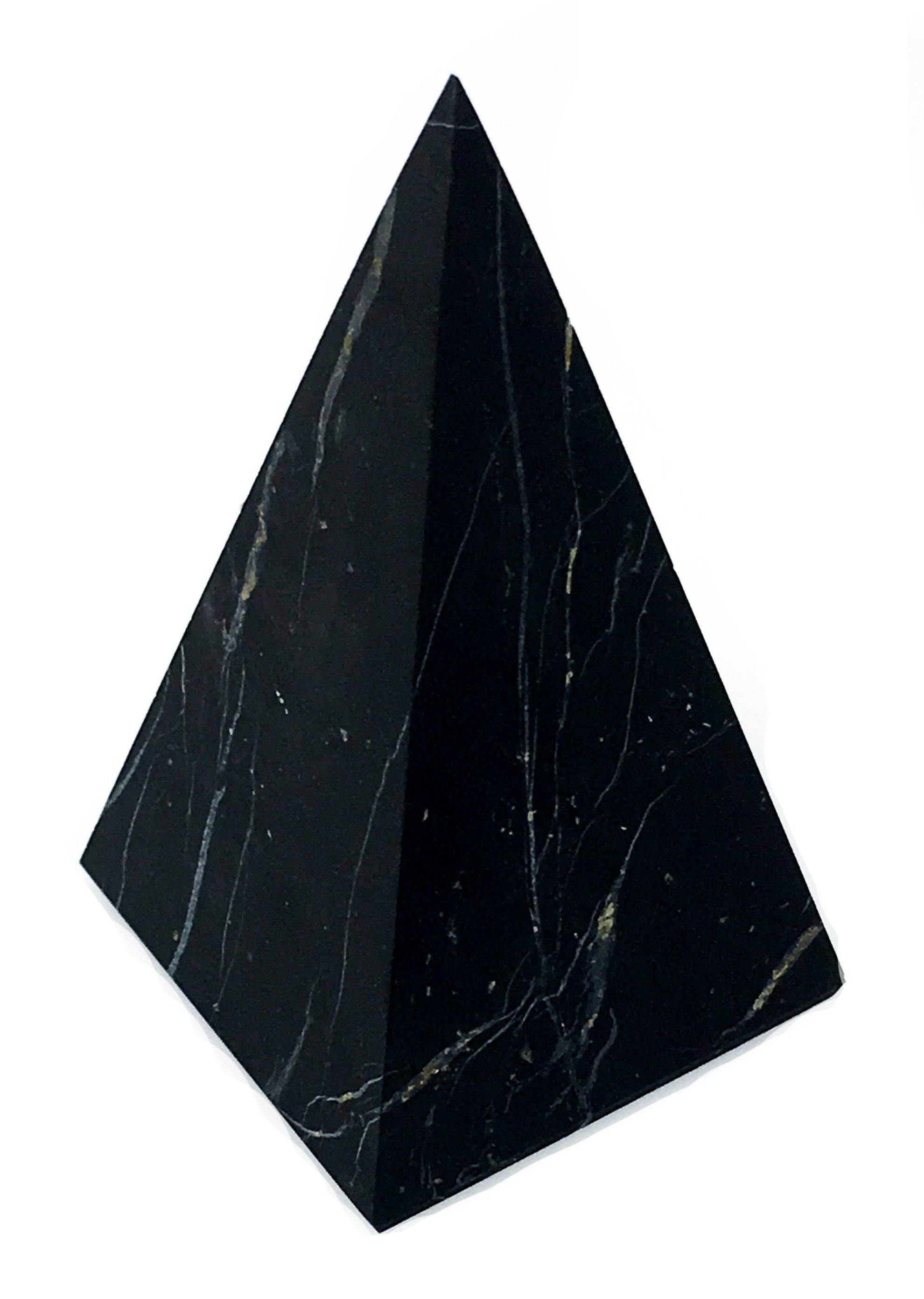 3.5 inch Polished Shungite Pyramid will neutralize radiation in a small room or a 10-foot radius