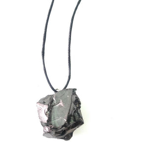 Smaller Elite Noble Raw Shungite Pendant and Necklace - Karelia Creations