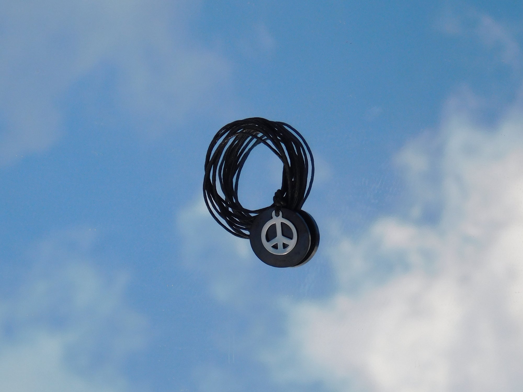 RETIRED - Peace Sign Shungite Necklace & Pendant